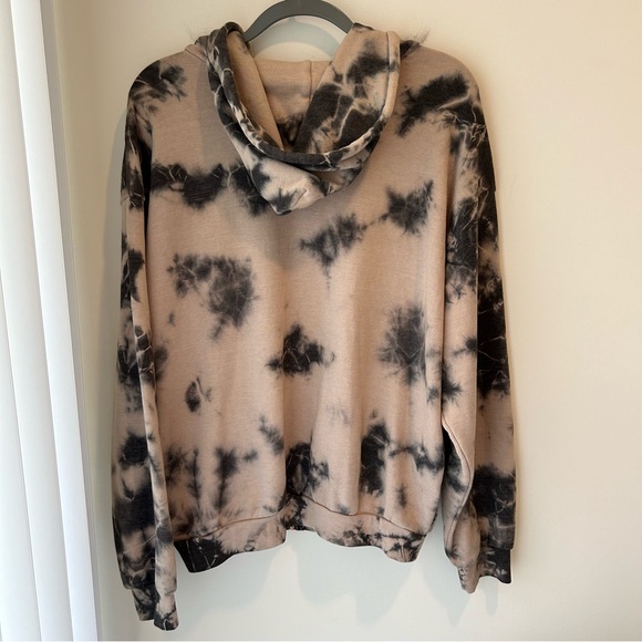 Aviator Nation Hand-Dyed Zip Sweatshirt Tan and Black Size Large - Picture 14 of 15